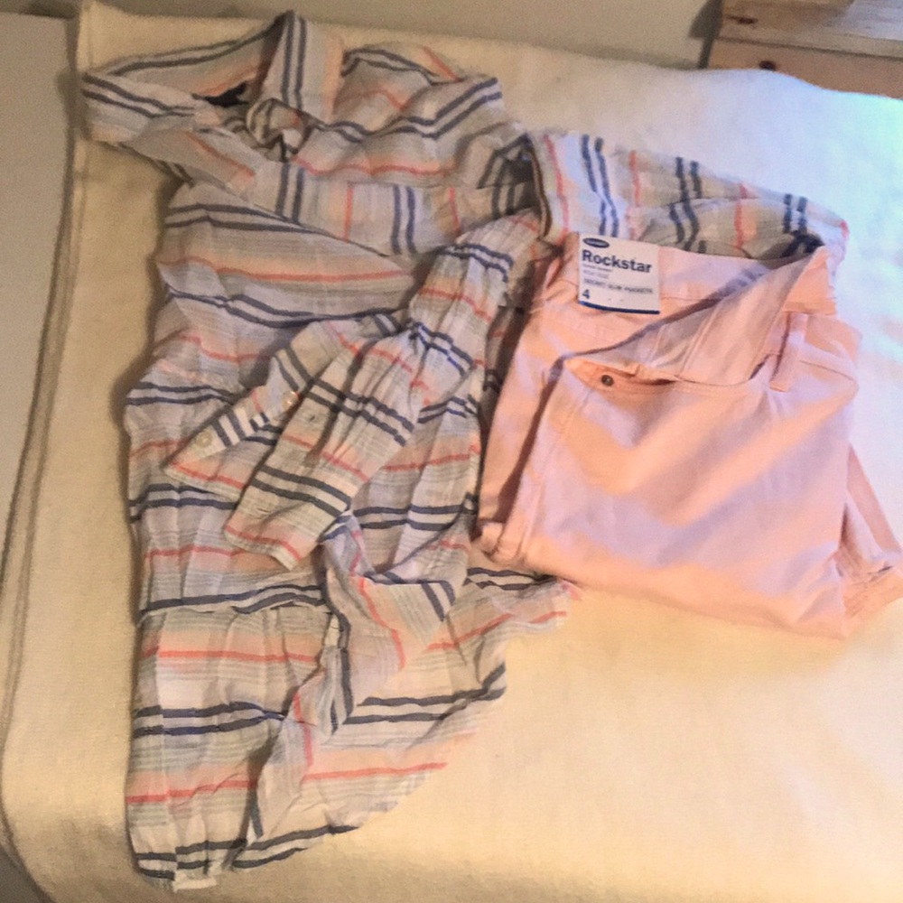 Old Navy rockstar and Aeropostale blouse